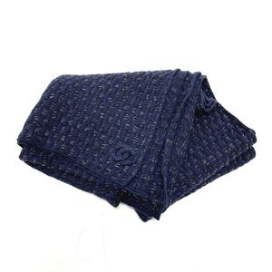 CHANEL Blue Logo Scarf